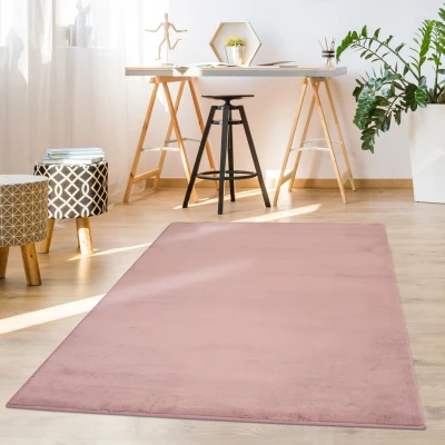 Afbeelding van Paradise Fluffy Vacht Vloerkleed Hoogpolig Roze Effen Tapijt 120x170 cm