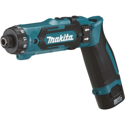 Afbeelding van MAKITA DF012DSJ 7,2V accu boor en schroefmachine in MAKPAC (2x 1,5Ah + lader)