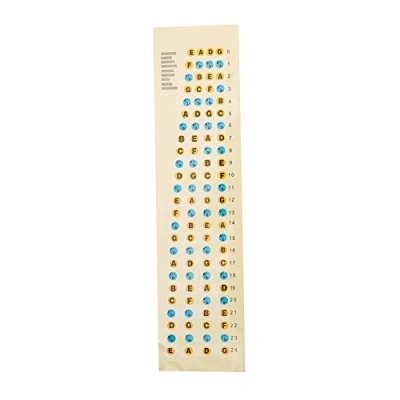 Afbeelding van WANDIC 1 ST Bas Toets Note Decals Frets Kaart Sticker voor Beginner Leerling Praktijk Fit 4 Snaren Basgitaar Multicolor