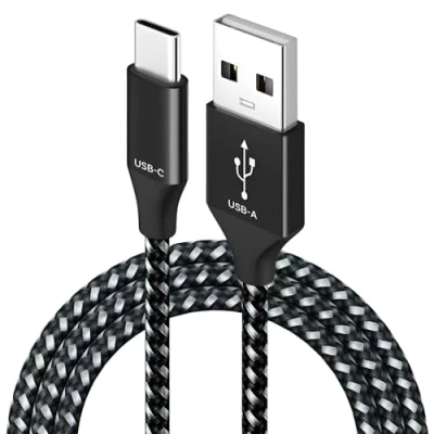 Afbeelding van MMOBIEL USB C Kabel (1m) Nylon Gevlochten A naar Type 18W 480Mbps Geschikt voor iPhone 15, iPad, MacBook, Samsung Galaxy S24 S23 S22 S21, Tablets, Laptops etc. Wit / Zwart