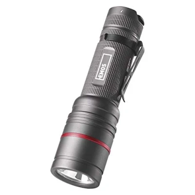 Afbeelding van EMOS Focusable waterdichte zaklamp, superheldere 340 lm CREE LED zaklamp met 200 m lichtbreedte, robuuste metalen clip voor outdoor, sport, zwart, ULTIBRIGHT