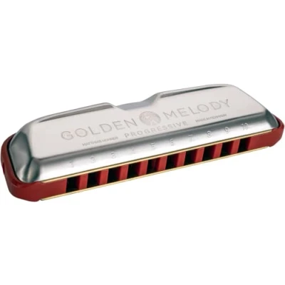 Afbeelding van Hohner Golden Melody Progressive, D Diatonische mondharmonica