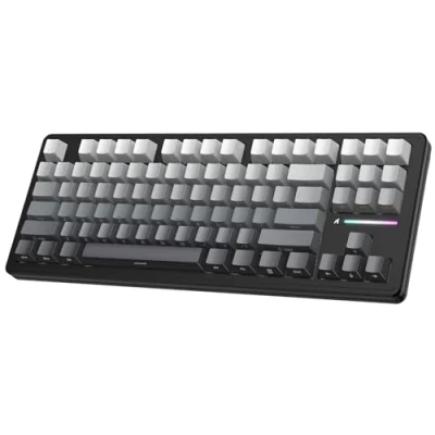 Afbeelding van ATTACK SHARK M87PRO TKL Draadloos Mechanisch Gamingtoetsenbord, BT5.0/2.4G/USB C Bedraad Hot Swap RGB Toetsenbord Us Indeling, Lineaire Witte Schakelaar Met Gradiënt Zijprint Maanverlichte Nacht