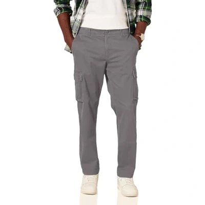 Afbeelding van Amazon Essentials Men&#039;s Stretch cargobroek met rechte pasvorm (verkrijgbaar in grote en lange maten), Donker Grijs, 40W / 34L