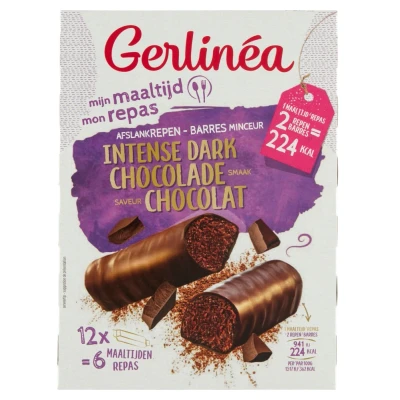 Afbeelding van Gerlinéa Maaltijdreep Intense Dark Chocolade 12ST