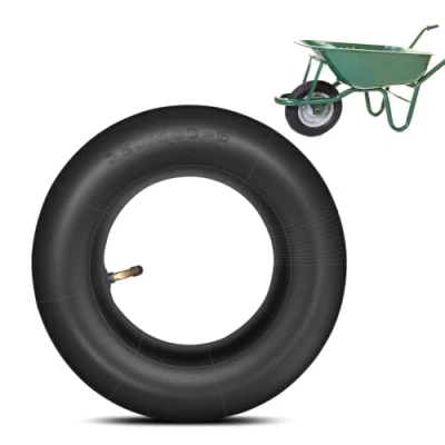 Afbeelding van mizikuu Slang voor kruiwagenwiel, kruiwagenslang, 4.00/3.50 6, bandenslang met ventiel, luchtslang, kleine banden kruiwagens, tractoren, Dollies, tuinkarren