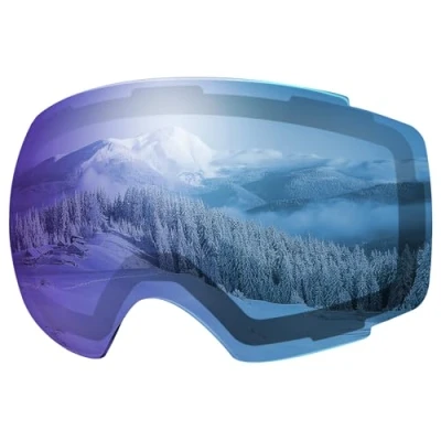 Afbeelding van OutdoorMaster Skibril PRO vervangende lens 20+ keuzes (VLT 33% ijsblauw)