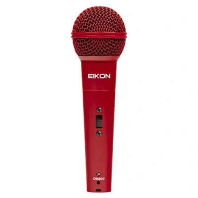 Afbeelding van PROEL EIKON DM800RD Dynamische microfoon voor zang, zang en karaoke, rood + kanonkabel XLR 3P stekker naar 3F bus 4,5 m (EIKON DM800RD)