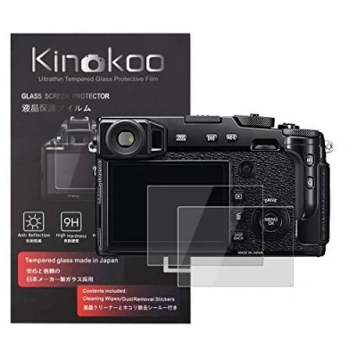 Afbeelding van kinokoo Gehard Glasfilm voor fuji X Pro2 Kristalheldere Film FUJIFILM XPro2 Schermbeschermer Bubble vrij/antikras (2 stuks)