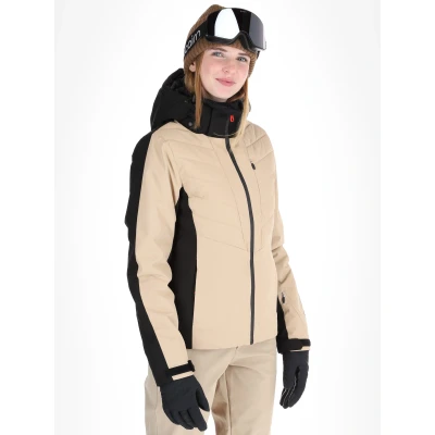 Afbeelding van Icepeak Eleele Winterjas Dames Beige 34 Ski Jassen