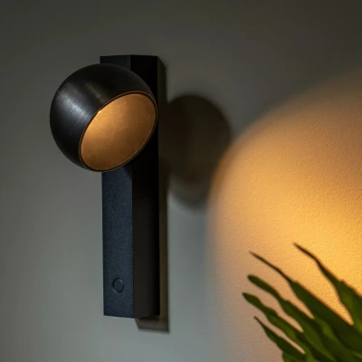 Afbeelding van Lucide ESFERA Wandlamp LED Dimb. 1x9W 2700K Grijs ijzer