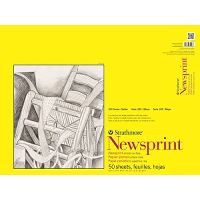 Afbeelding van Pro Art Strathmore Smooth Newsprint Paper Pad 18&quot; x 24&quot;, 50 vellen