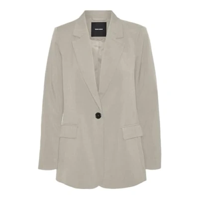 Afbeelding van Vero Moda Vmrita Halflange jas, Dames, Maat: Small, Silver lining