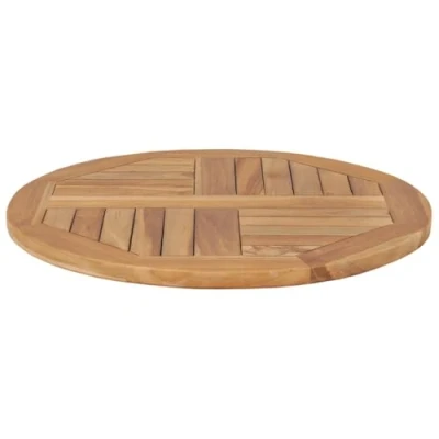 Afbeelding van vidaXL Massief Teakhouten Tafelblad Eettafelblad Tafel Blad Tafelbladen Eettafelbladen Tafels Bladen Buitentafelblad Buitentafelbladen Eettafel Rond