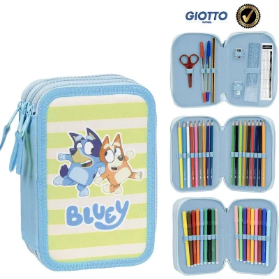 Afbeelding van Bluey Etui met Inhoud Gevulde Pennenzak 44 Pieces