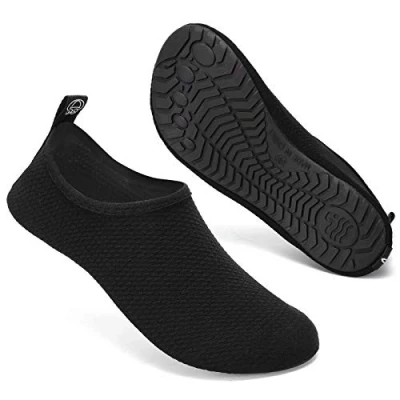 Afbeelding van Mabove Badschoenen, waterschoenen, zwemschoenen, dames en heren, strandschoenen, aquaschoenen, blotevoetenschoenen, badsokken, surfschoenen, A Zwart Xsp, 38/39 EU