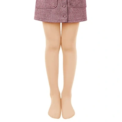 Afbeelding van L&amp;K II Balletpanty voor meisjes, danspanty met voet, 80 DEN, ondoorzichtig, microvezel, maat 86 152, kleur 27251, huidskleur, 134/140 cm