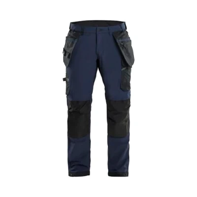 Afbeelding van Blaklader Werkbroek met 4 weg stretch 1522 1645 Donker marineblauw/Zwart D116