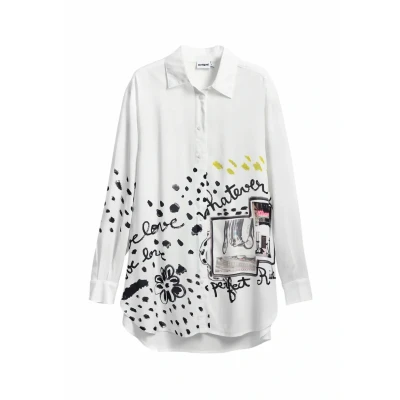 Afbeelding van Desigual Persephone Overhemdblouse, Dames, Maat: XXS, White