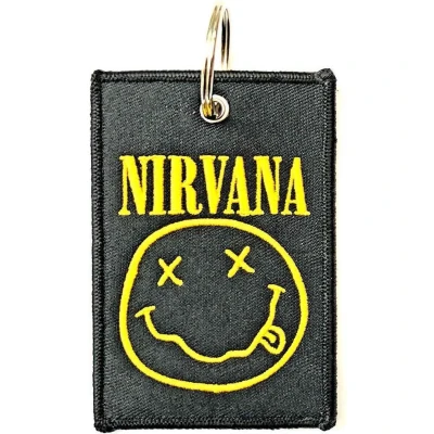 Afbeelding van Nirvana Happy Face Sleutelhanger Zwart