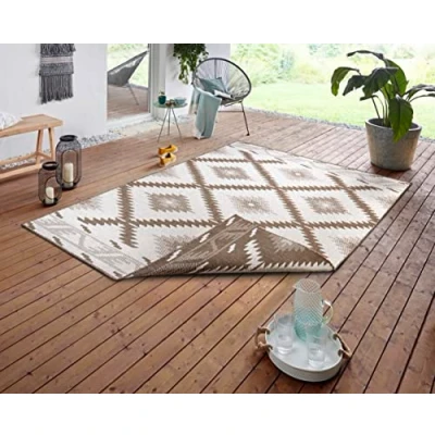 Afbeelding van Dubbelzijdig vloerkleed Malibu Crème 120x170cm Meerkleurig 123vloerkleed.nl is de online webshop voor vloerkleden en woonaccessoires.