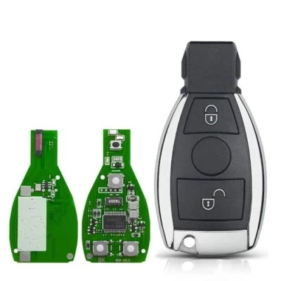 Afbeelding van Afstandsbediening sleutelkaart autosleutel toetsen behuizing voor BGA stijl 2 knop remote key 433MHz Mercedes Benz A B S E klasse W203 W204 W205 W210 W211 W212 W221 W222 ondersteuning