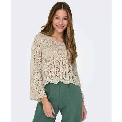 Afbeelding van ONLY Onlnola Trui, Dames, Maat: Small, Feather gray