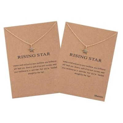 Afbeelding van Mannies vriendschapsketting / geluksketting 2 stuks Vriendschap ketting met boodschap! Rising Star