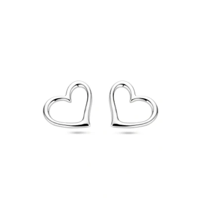 Afbeelding van Zilver Gerhodineerd Oorknoppen Hart 1338572