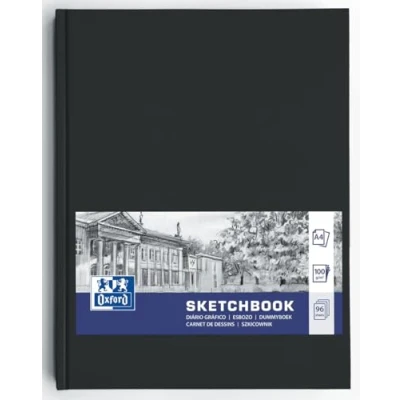 Afbeelding van Oxford &quot;&quot;Sketchbook&quot;&quot; dummyboek, 96 vel, 100 g/m², ft A4, zwart 5 stuks