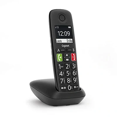 Afbeelding van Gigaset E290, Analoge /DECT telefoon, Draadloze handset, Luidspreker, Nummerherkenning, Zwart