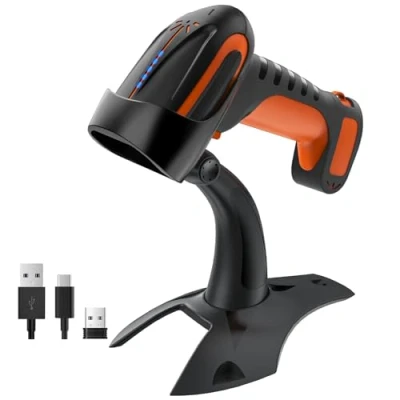 Afbeelding van Tera Pro (Extreme Performance) Industriële draadloze barcodelezer 2D QR 1D compatibel met Bluetooth &amp; 2.4G draadloos valbestendig IP66 stof en waterdicht model 8100 (Oranje)