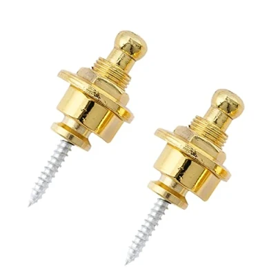 Afbeelding van Musiclily Metaal Roundhead Gitaar Straplocks Strap Locks voor Elektrische Akoestische Bas, Goud (2 Stuks)