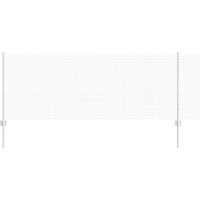 Afbeelding van vidaXL Gelaste Draad Omheining met 11 U palen Zilver 0.8x25 m Staal