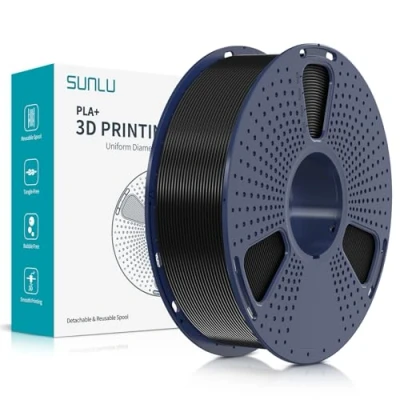 Afbeelding van SUNLU PLA Plus 3D Printer filament, PLA+ filament 1.75mm, netjes gewikkeld robuust compatibel met FDM printers, maatnauwkeurigheid +/ 0.02mm, 1kg Spoel (2.2pond), Zwart