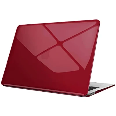 Afbeelding van Fintie Hoes Compatibel met MacBook Air 13 A2337 M1/A2179/A1932 (2018 2020 Laat los), Hoogwaardige Beschermhoes Snap Case 13&quot; Retina Display Touch ID, Bourgondië