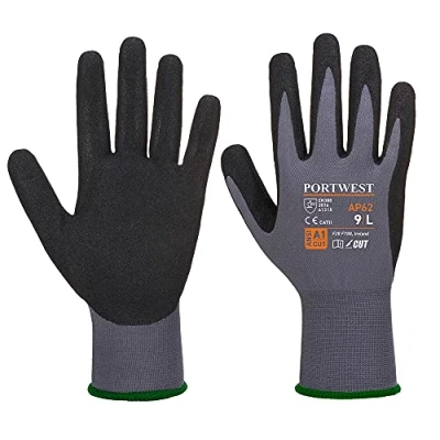 Afbeelding van Portwest AP62 Dermiflex Aqua Handschoen, Normaal, Grootte L, Grijs/Zwart