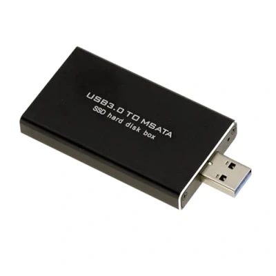 Afbeelding van KALEA INFORMATIQUE mSATA naar USB3 behuizing in compact formaat voor 30 mm of 50 SSD