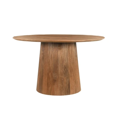 Afbeelding van Livingfurn Salvator ronde eettafal Ø130 cm Hout naturel
