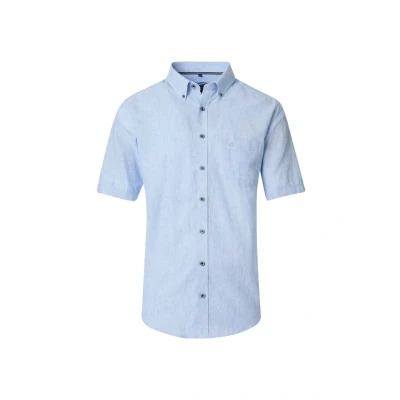 Afbeelding van Casamoda Kurzarm Overhemd, Heren, Maat: Large, Blau