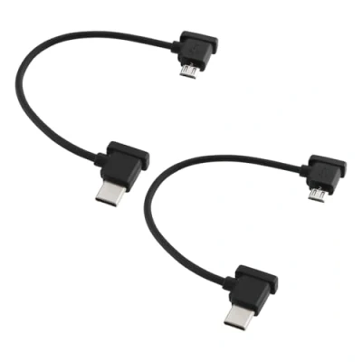 Afbeelding van eMagTech 2 Stks Afstandsbediening Datakabel 16cm Type C naar Micro Usb Compatibel met DJI Mavic Mini Pro Air Drone kabel