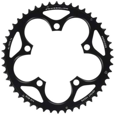 Afbeelding van Sram Road V2 Alum Inum Gxp Long Pin 110 Bcd Kettingblad Zwart 48t