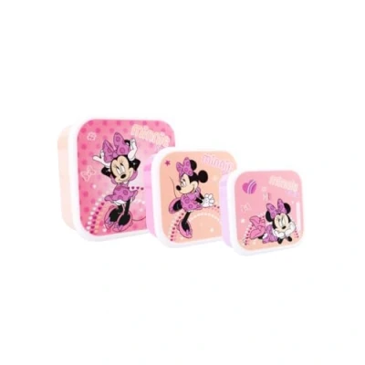 Afbeelding van My sweety pop set van 3 Minnie Mouse broodtrommels broodtrommel Lunchbox Voor kinderen Kleuterschool School Vakantie Maaltijden 11,5 cm