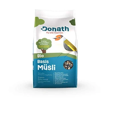 Afbeelding van Donath bio Basismuesli onze strooivoermix voor alle graan etende fijnproevers rijk aan vitamines en eiwitten waardevol vogelvoer seizoenen geproduceerd in Zuid Duitsland