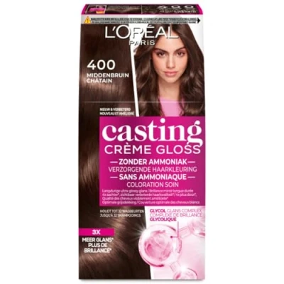 Afbeelding van 3x L&#039;Oréal Casting Crème Gloss Semi Permanente Haarkleuring 400 Espresso Middenbruin