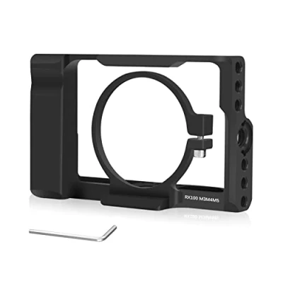 Afbeelding van RX100M3 / RX100M4 RX100M5 Camera Cage voor Sony DSC RX100 III (M3) IV (M4) V (M5) DSLR Case Rig Cold Shoe