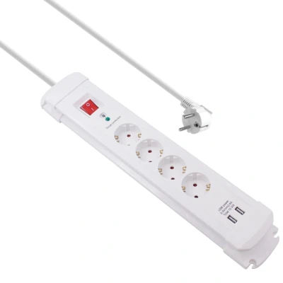 Afbeelding van Stekkerdoos 4 voudig USB