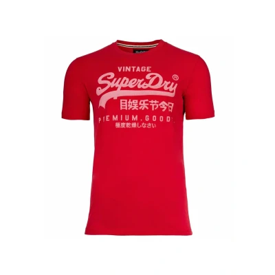 Afbeelding van Superdry LOGO Rundhals Tshirt print, Heren, Maat: Medium, Rot