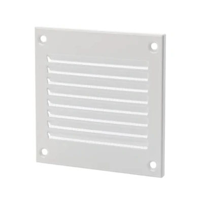 Afbeelding van Europlast metalen ventilatierooster vierkant wit 100 x 100mm MR1010