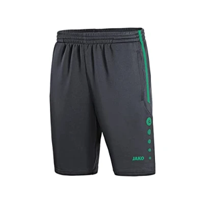 Afbeelding van JAKO Actieve Trainingsshort, Uniseks Volwassene, Antraciet/Turkoois, S